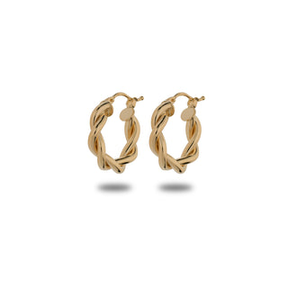 Fabiani 9Kt yellow gold braided hoop