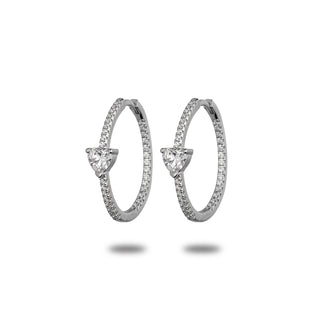 Orecchini Fabiani in argento 925 con zirconi - Fabiani Gioiellerie