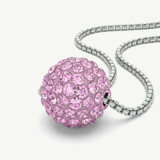Collana punto luce sfera pavé rosa zirconi arCollana Fabiani Punto Luce Rosa in Argentogento 925 Fabiani