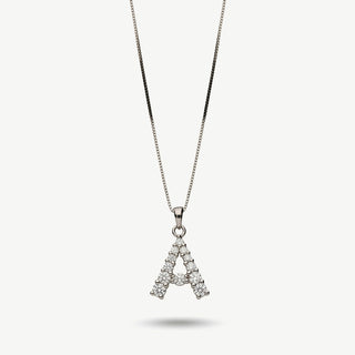 Collana Fabiani con Iniziale Lettera A in Argento