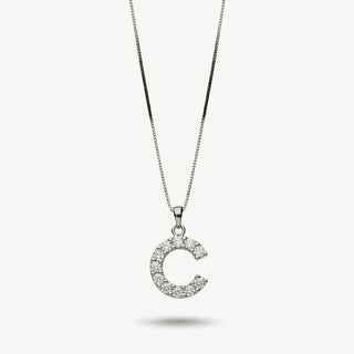 Collana Fabiani con Iniziale Lettera C in Argento