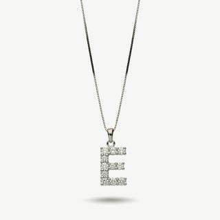 Collana Fabiani con Iniziale Lettera E in Argento