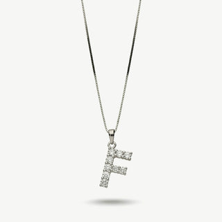Collana Fabiani con Iniziale Lettera F in Argento
