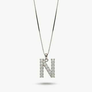 Collana Fabiani con Iniziale Lettera N in Argento