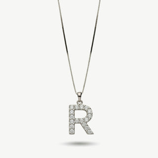 Collana Fabiani con Iniziale Lettera R in Argento