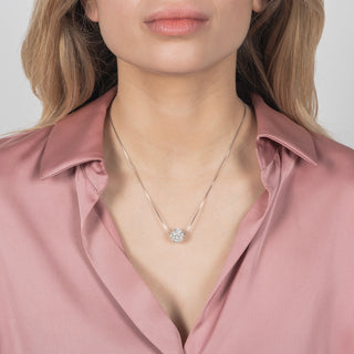 Collana Fabiani con pendente sfera in argento 925 e cristal white - Fabiani Gioiellerie