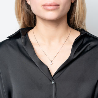 Girocollo Fabiani punto luce in argento con zircone - Fabiani Gioiellerie