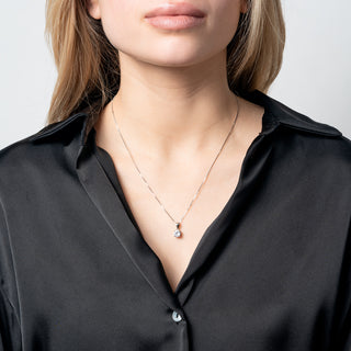 Girocollo Fabiani punto luce in argento con zircone - Fabiani Gioiellerie