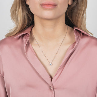 Girocollo Fabiani punto luce in argento con zircone - Fabiani Gioiellerie