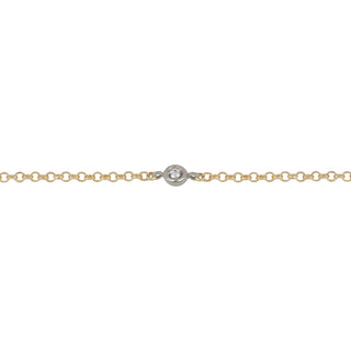Bracciale Fabiani Love in oro giallo 18Kt con punto luce - Fabiani Gioiellerie