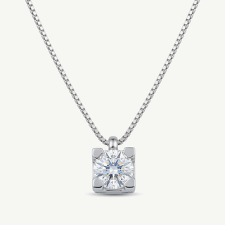 Collana Fabiani Punto Luce in Oro Bianco e Diamante 0,50 ct