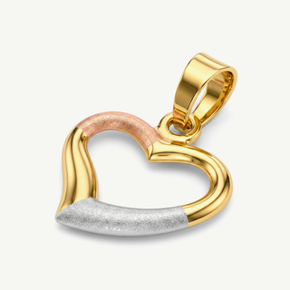 Ciondolo Cuore Tricolore in Oro