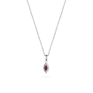 Collana Fabiani in argento con pendente in oro bianco 18Kt e zirconi - Fabiani Gioiellerie