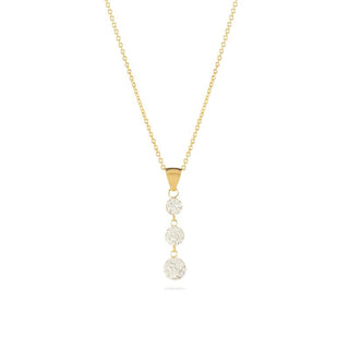 Collana Fabiani in argento con pendente Trilogy in oro giallo 18Kt - Fabiani Gioiellerie