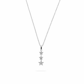 Collana Fabiani in argento con pendente stelle in oro bianco 18Kt - Fabiani Gioiellerie