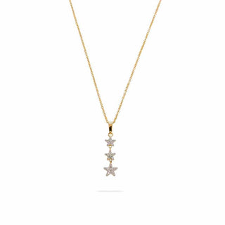 Collana Fabiani in argento con pendente stelle in oro giallo 18Kt - Fabiani Gioiellerie