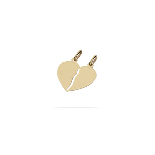 Ciondolo Fabiani cuore spezzato in oro giallo 9Kt