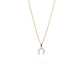 Collana Fabiani in argento con pendente ferro di cavallo in oro giallo 18Kt - Fabiani Gioiellerie