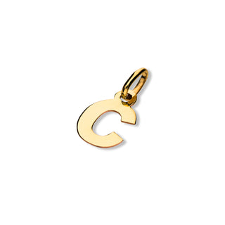Ciondolo Fabiani iniziale C in oro giallo 9Kt
