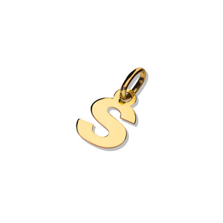 Ciondolo Fabiani iniziale S in oro giallo 9Kt