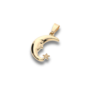 Fabiani moon pendant in 9Kt yellow gold
