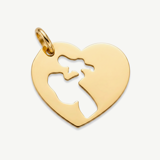 Ciondolo Fabiani Cuore Mamma e Figlio in Oro 9Kt