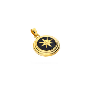 Ciondolo Fabiani rosa dei venti in oro giallo 9Kt