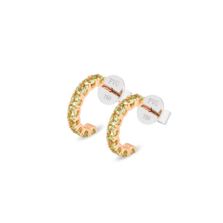 Orecchini Ponte Vecchio in oro rosa 18Kt con peridot - Fabiani Gioiellerie