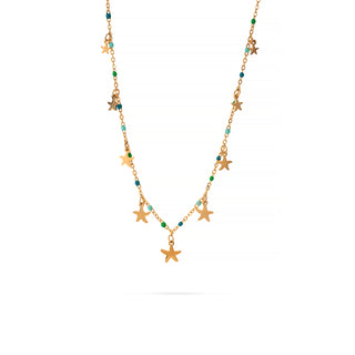 Meridien Jewels Necklace in Gold Steel with Starfish Pendants