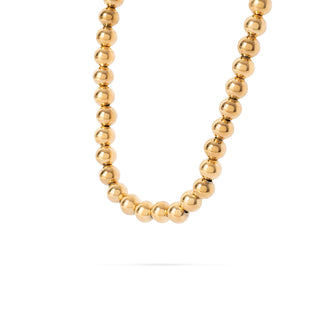 Meridien Jewels Necklace in Steel with Golden Spheres