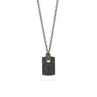 Collana T gioielli in titanio con diamanti neri 0,62Ct - Fabiani Gioiellerie
