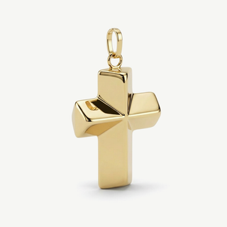 Croce Fabiani lucida in oro giallo 9kt