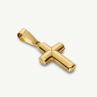 Ciondolo Fabiani a croce liscia in oro giallo 18kt