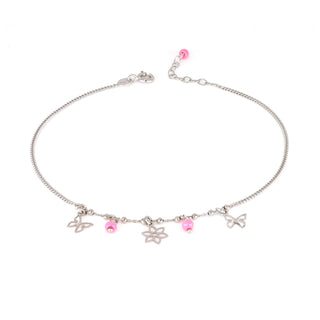Cavigliera Fabiani in argento 925 con cuori - Fabiani Gioiellerie