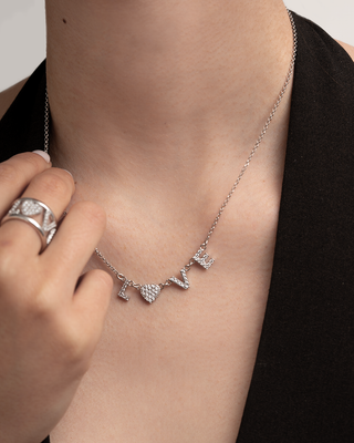 Collana Fabiani in argento con zirconi "Love"