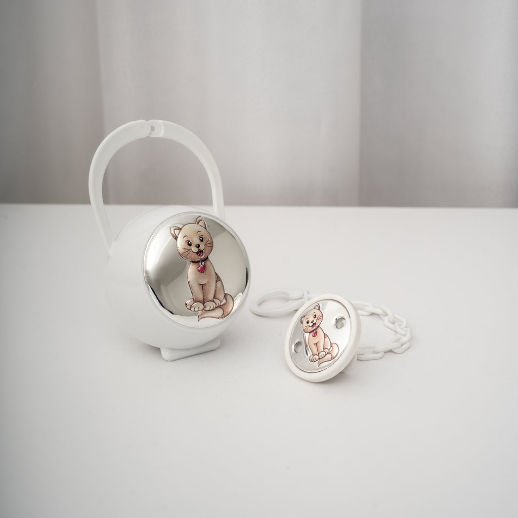 Set Catenella e Portaciuccio Gatto Rosa Meridien – Fabiani Gioiellerie
