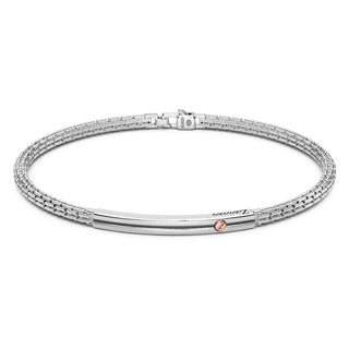 Bracciale Zancan in argento con vite in oro rosa su targa - Fabiani Gioiellerie