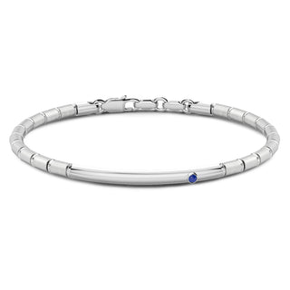 Bracciale Zancan semirigido in argento con zaffiro blu - Fabiani Gioiellerie