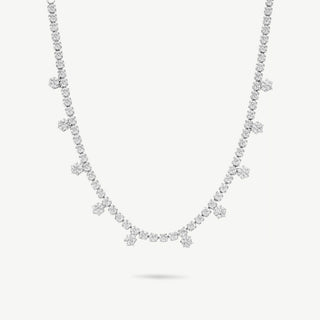 Collana tennis Meridien Jewels in acciaio con zirconi pendenti