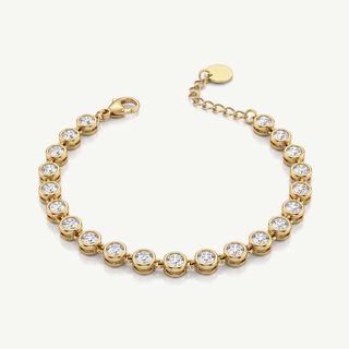 Bracciale Tennis Montatura a Cipollina Meridien - Bianco
