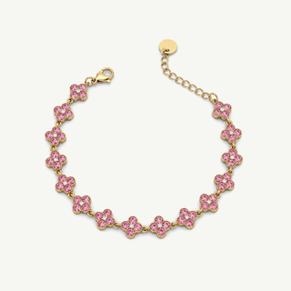 Bracciale Tennis Floreale Meridien - Rosa
