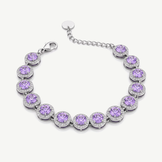 Bracciale Tennis Halo Meridien - Lilla