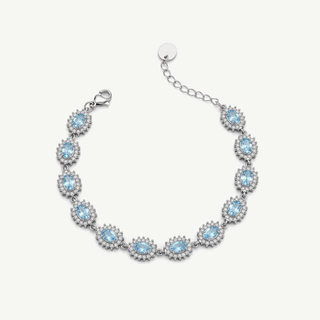 Bracciale Tennis Margherite Meridien - Celeste