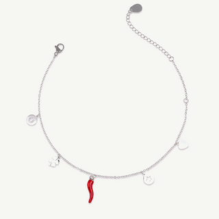 Cavigliera con Multi Charms Portafortuna