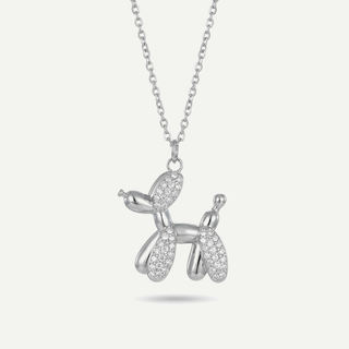 Collana Meridien in acciaio con ciondolo palloncino cane