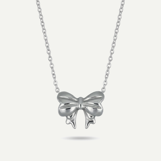 Collana Meridien in acciaio con fiocco