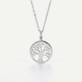 Collana Meridien in acciaio con ciondolo Albero della Vita