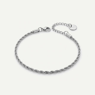 Bracciale in acciaio – Maglia ritorta regolabile