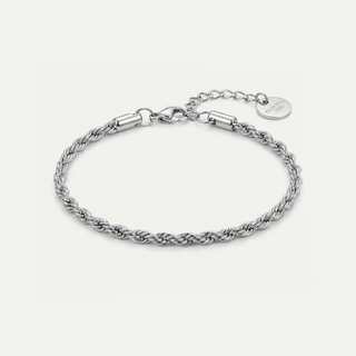 Bracciale in acciaio – Maglia ritorta regolabile