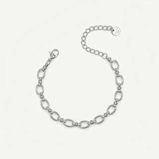 Bracciale in acciaio – Maglia ovale con dettagli lavorati